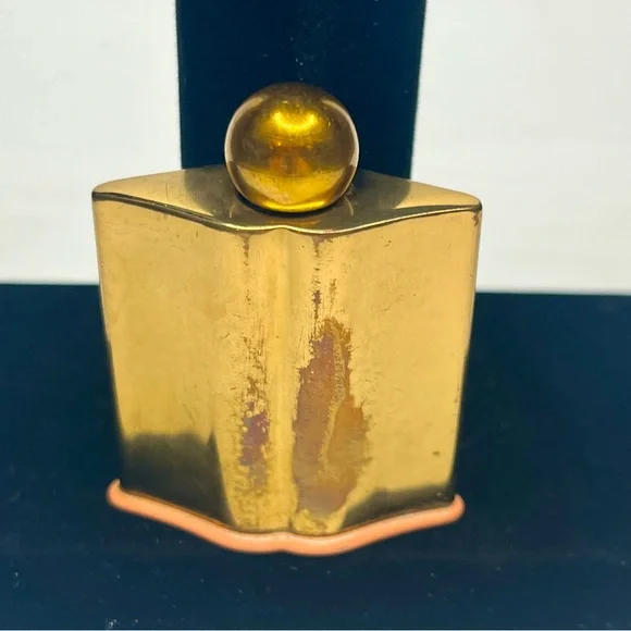 Vintage Coty L’Origan Perfume Bottle Gold Tone Art Deco Vanity Decor - Picture 7 of 8